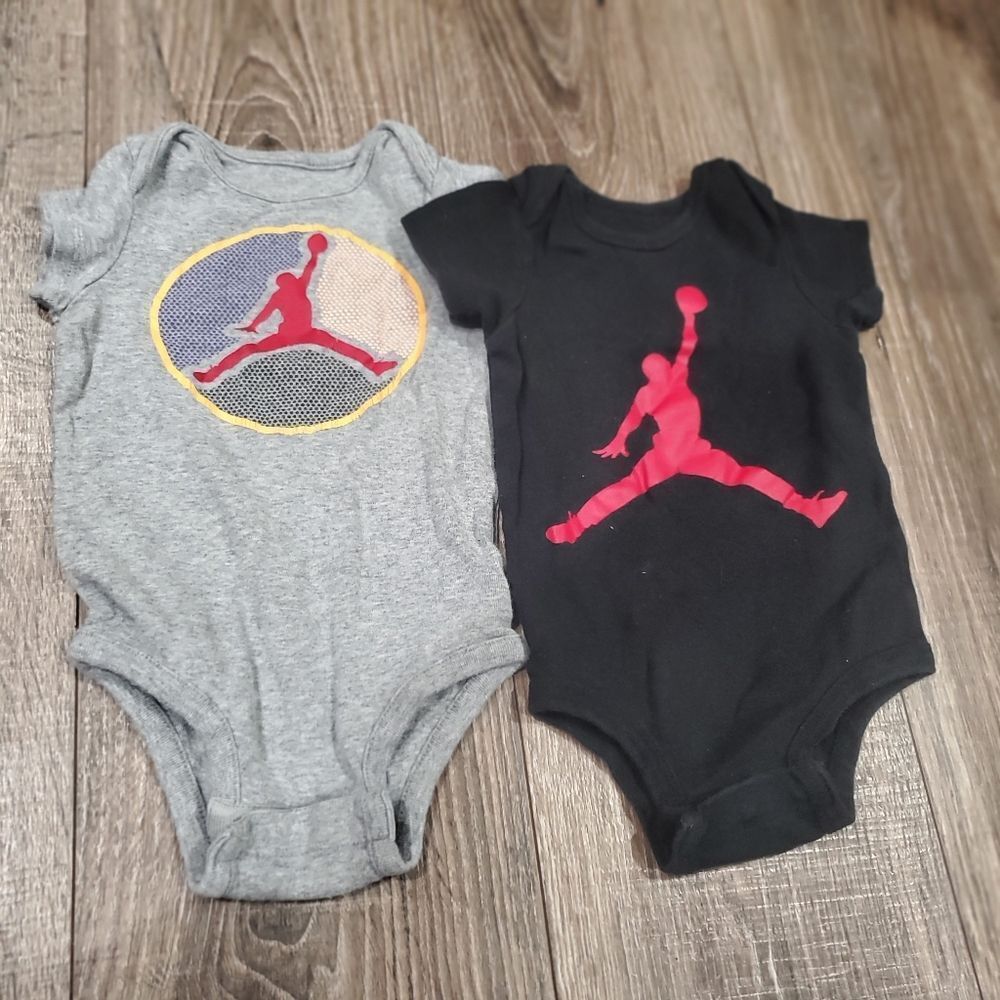 Baby Jordan One Pieces Size 6-12 months Infant One Piece Set 2 Pieces